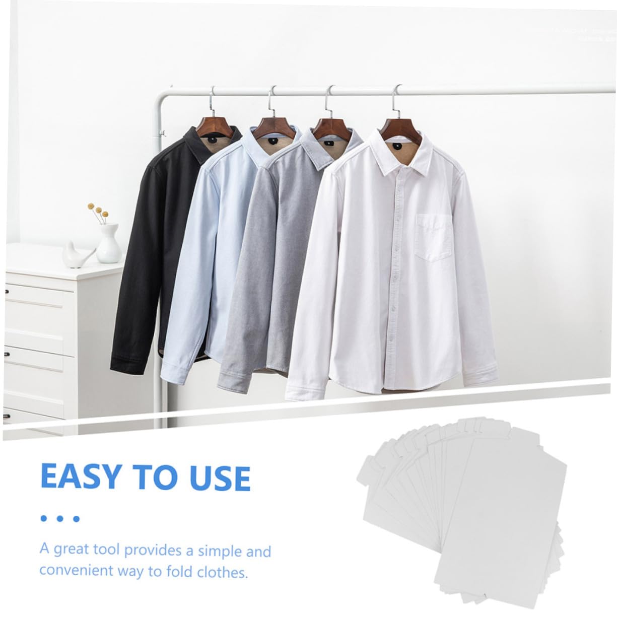 Cabilock 30 Piezas Camisa De Cartón Tabla De Ropa Plegable Camiseta De Cartón Carpeta De Camisa Profesional Cartón para Camisas Carpeta De Ropa Papel Pinza De Ropa Anti Arrugas