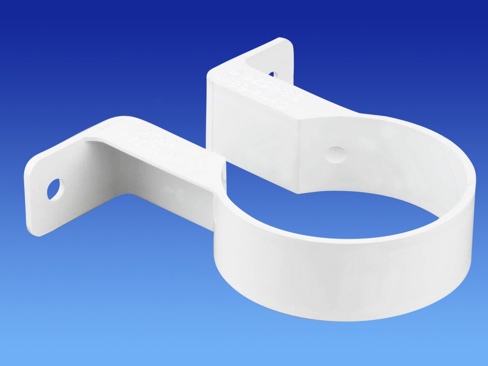 Osma 0T034W Round Pipe Clip/Bracket 68mm (2.5" Dia) White
