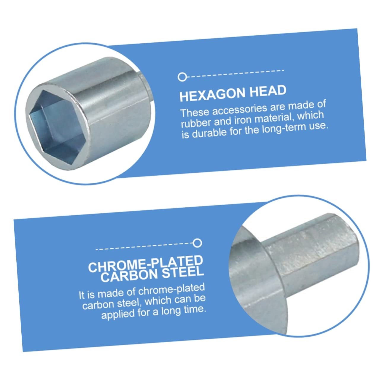 FAVOMOTO Drill Adapter Hexagonal Sockets Adapter Scissor Socket Adapter for Jack Tips Heavy Duty Jack Automatic Jack Power RV Carbon Steel Chrome Travel