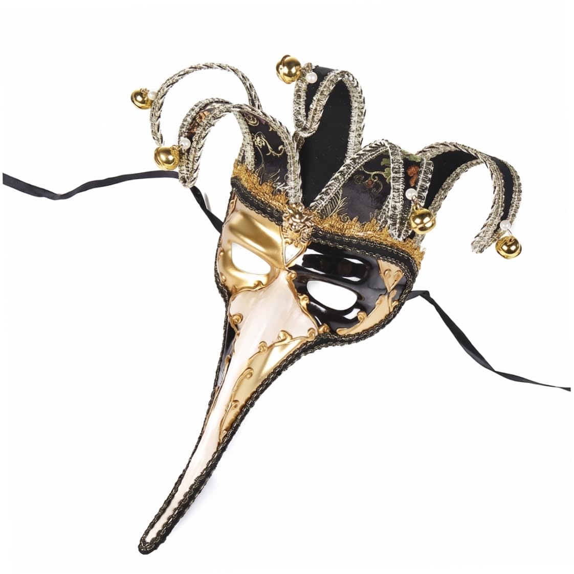 Maschere per Adulti, Maschera da Giullare: Maschere per Carnevale con Campane e Merletti