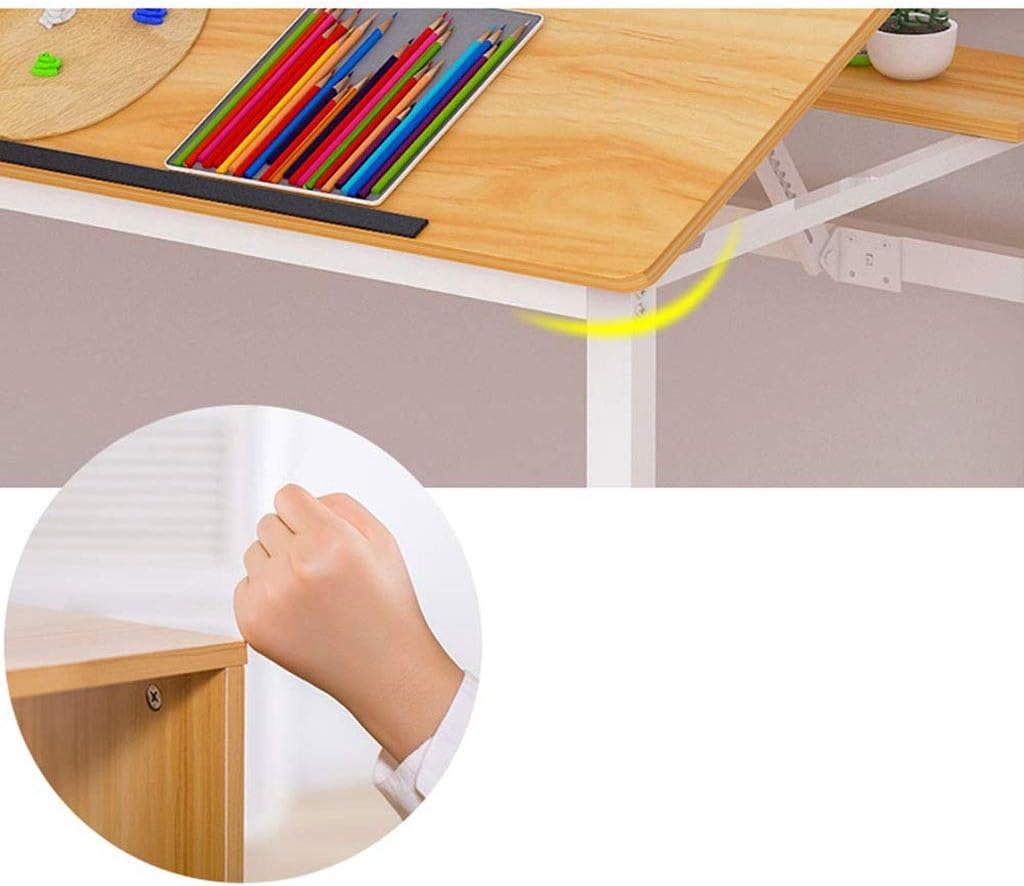 Escritorio De Trabajo Para Computadora, Escritorio De Oficina De 48 Pulgadas Con Tomas De Corriente Mesa De Estudio Con Cajon Y Bandeja Para