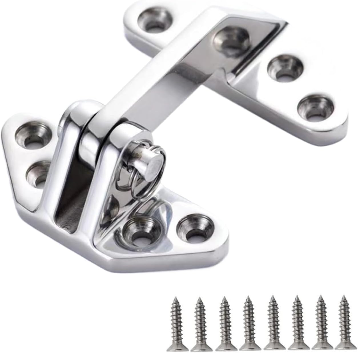 316 Stainless Steel Hatch Hinges - 92 * 73mm Marine Grade Heavy-Duty Long Reach Door Hinges with Removable Pin & 8 Screws - Hardware for Boats, Yachts and RVs