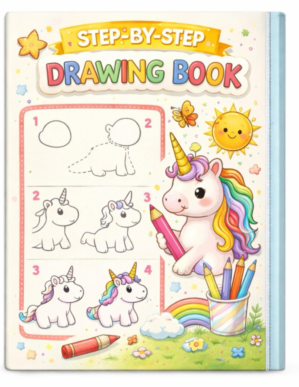 Step-by-Step Drawing Book for Kids: Learn to Draw Cute Animals in 4 Easy Steps – A Fun Sketch & Practice Book for Ages 4–15