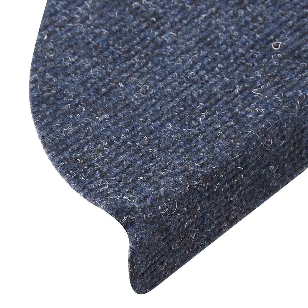 Alfombrillas autoadhesivas para escalones, 5 unidades, color azul, 56 x 17 x 3 cm, antideslizantes, protección para escaleras, escaleras interiores, escaleras de caracol, niños y mascotas