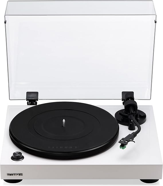 Fluance RT81 Elite High Fidelity Vinyl Turntable Record Player with Audio Technica AT95E Cartridge, Belt Drive, Built-in Preamp, Adjustable Counterweight, High Mass MDF Wood Plinth - Piano White