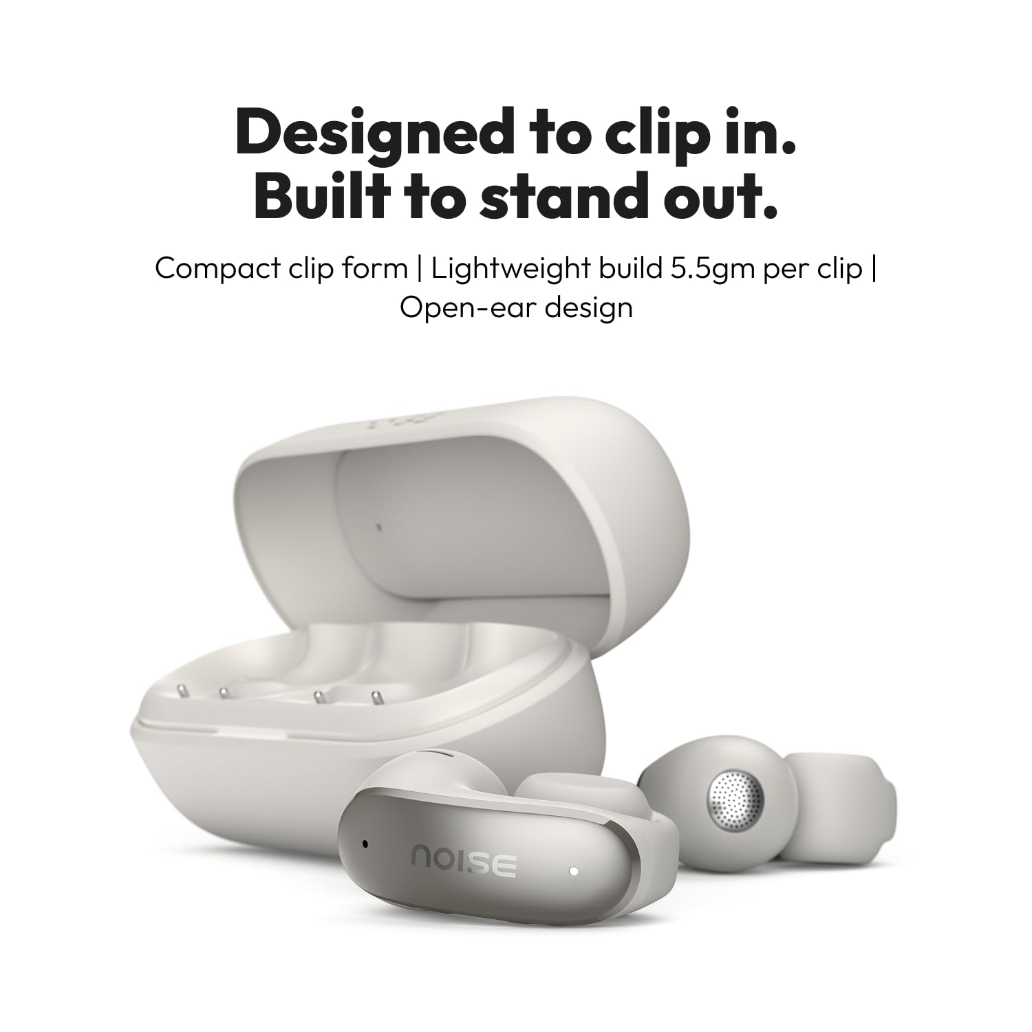 Noise Alt Clip Wireless Open-Earbuds (2026), Hi-Res LHDC Audio, AI-Powered, App Support, Up to 28H Playtime, Secure Clip Design, Quad mic ENC, BTv6.0 (Chosen Blue Light) — Amazon image 4