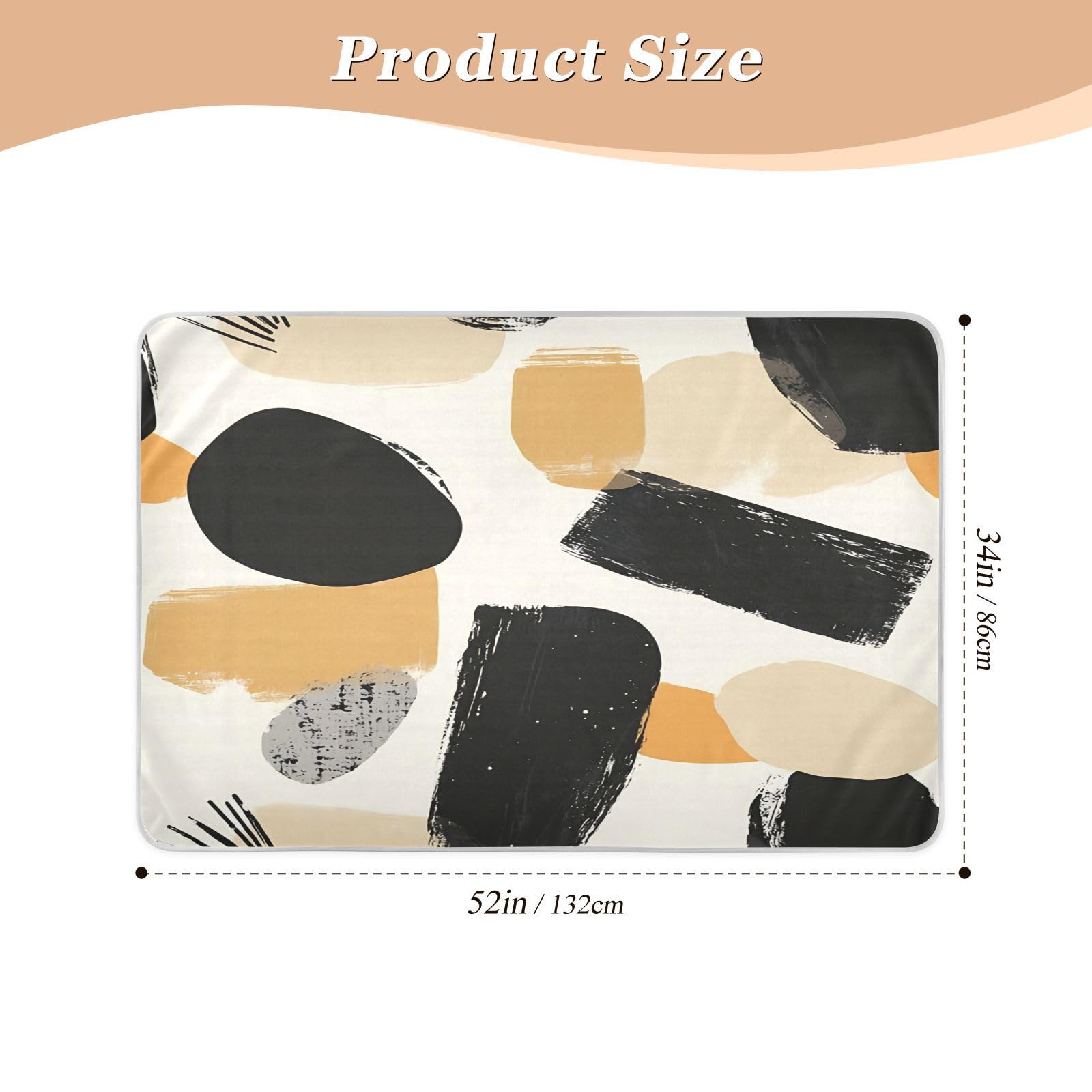 BOESI Colorful Graffiti Pattern Waterproof Pads for Bedwetting and Incontinence, Reusable Pads, Reusable Diaper Pads for Bed, Sofa, Travel