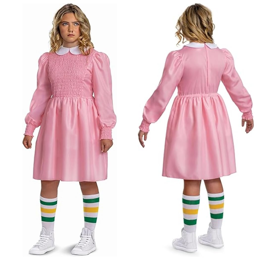 DISGUISE 123659J-EU-6 Eleven Pink Dress Tween Classic (Eu) Costume, XL (14-16)
