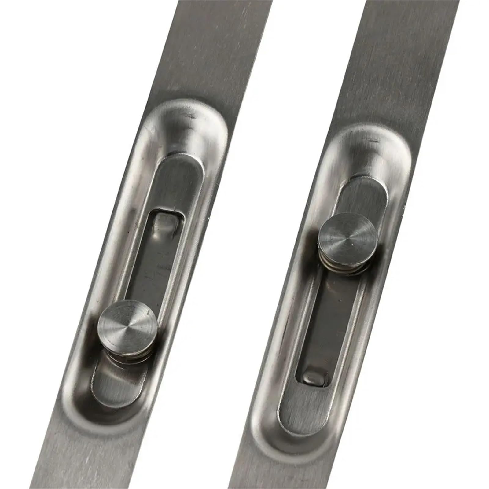 Cerradura de puerta con pestillo empotrado, resistente, acero inoxidable, palanca deslizante oculta y tornillos Para Puertas(Sillver-4pcs)