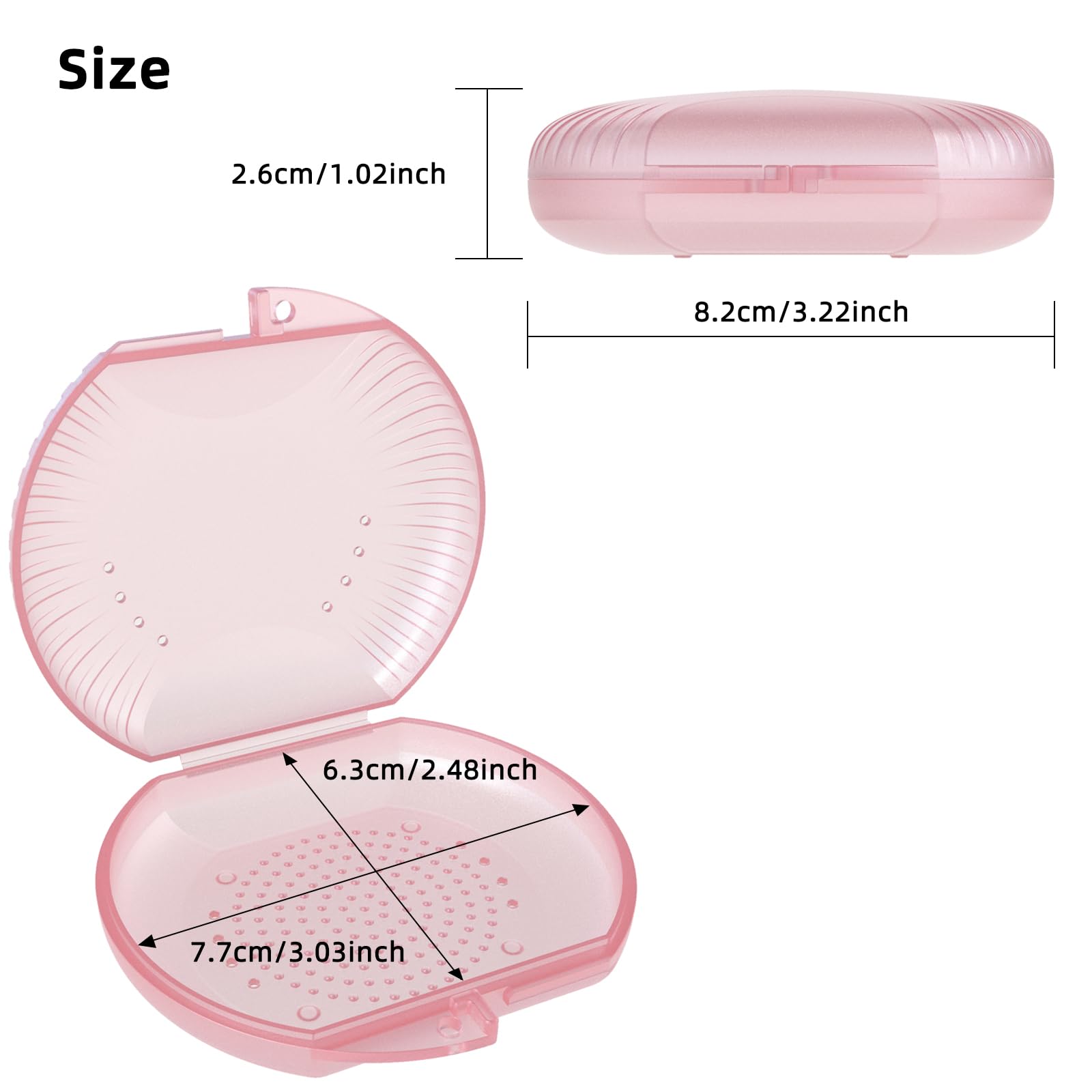 ARGOMAX Aligner Case, Retainer Case, Braces Box, 2 pcs Orthodontic Box (Pink).