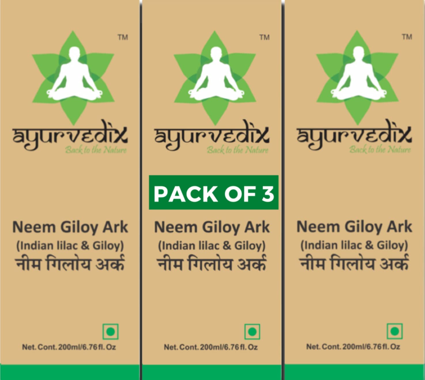 Ayurvedix Neem Giloy Ark | Includes Neem Giloy/Guduchi/Gulvel Distillate for Building Immunity, Strengthens immunity, Respiratory Problems | 200ml, Pack of 3 (B09HXRSY9M) Amazon Price History, Amazon Price Tracker