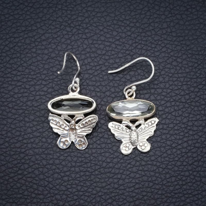 Améthyste verte boucles d'oreilles argent 925 idée cadeau anniversaire - 2