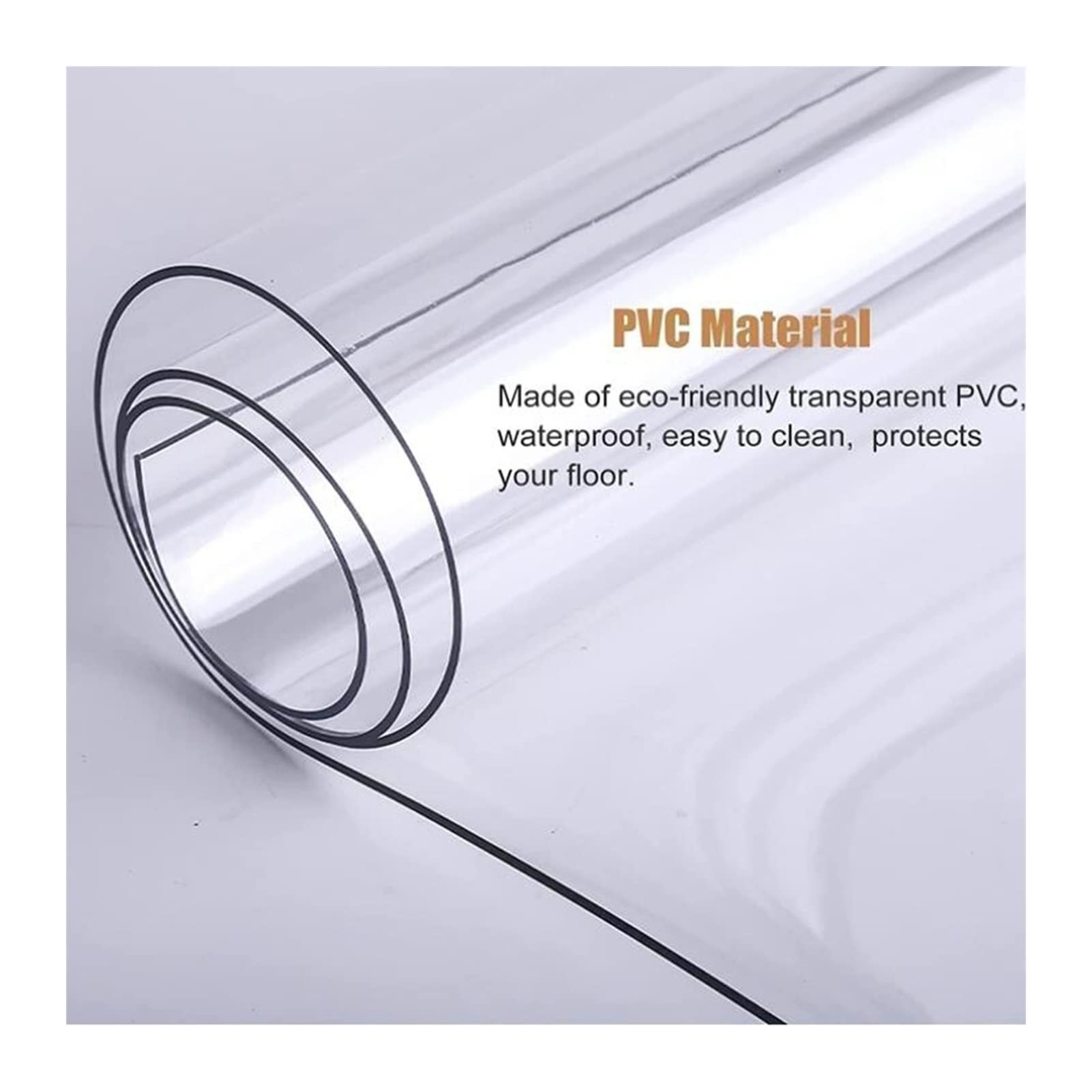 Tapis De Chaise Transparent Tapis De Protection De Sol, Imperméable,