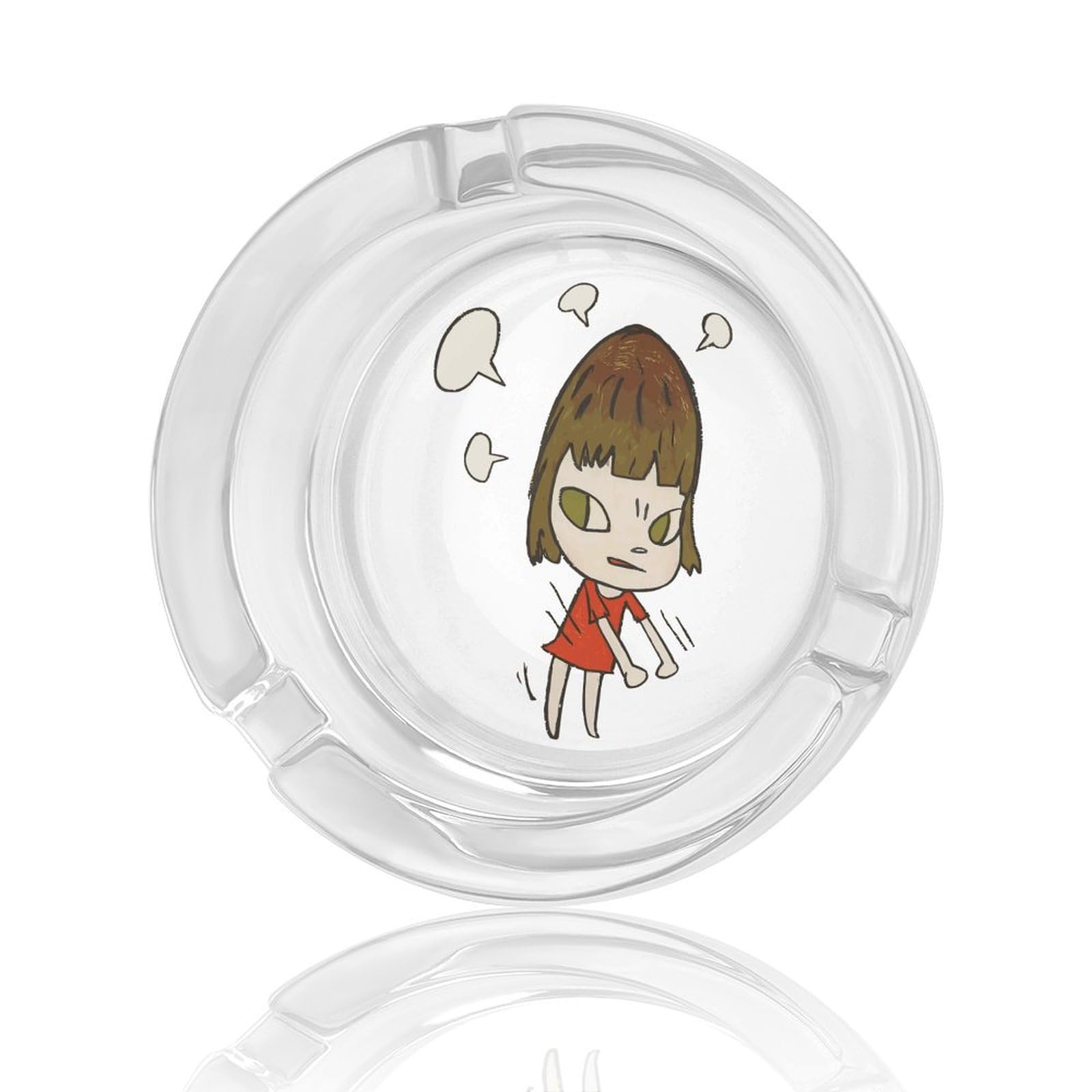 Amazon.co.jp: ガラス灰皿 奈良美智 透明 はいざら たばこ灰皿