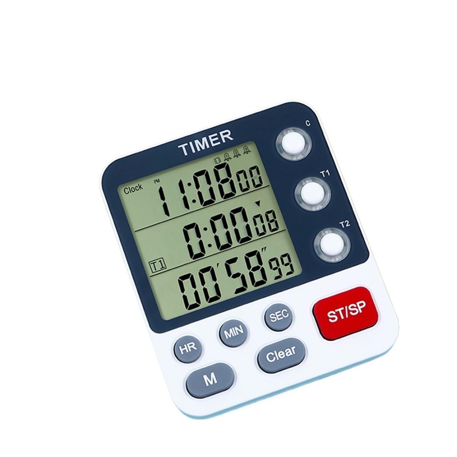 3 Channels Digital Kitchen Timer Count UP/Down 3 Levels Volume Loud Digits Timer(3-channels timer)