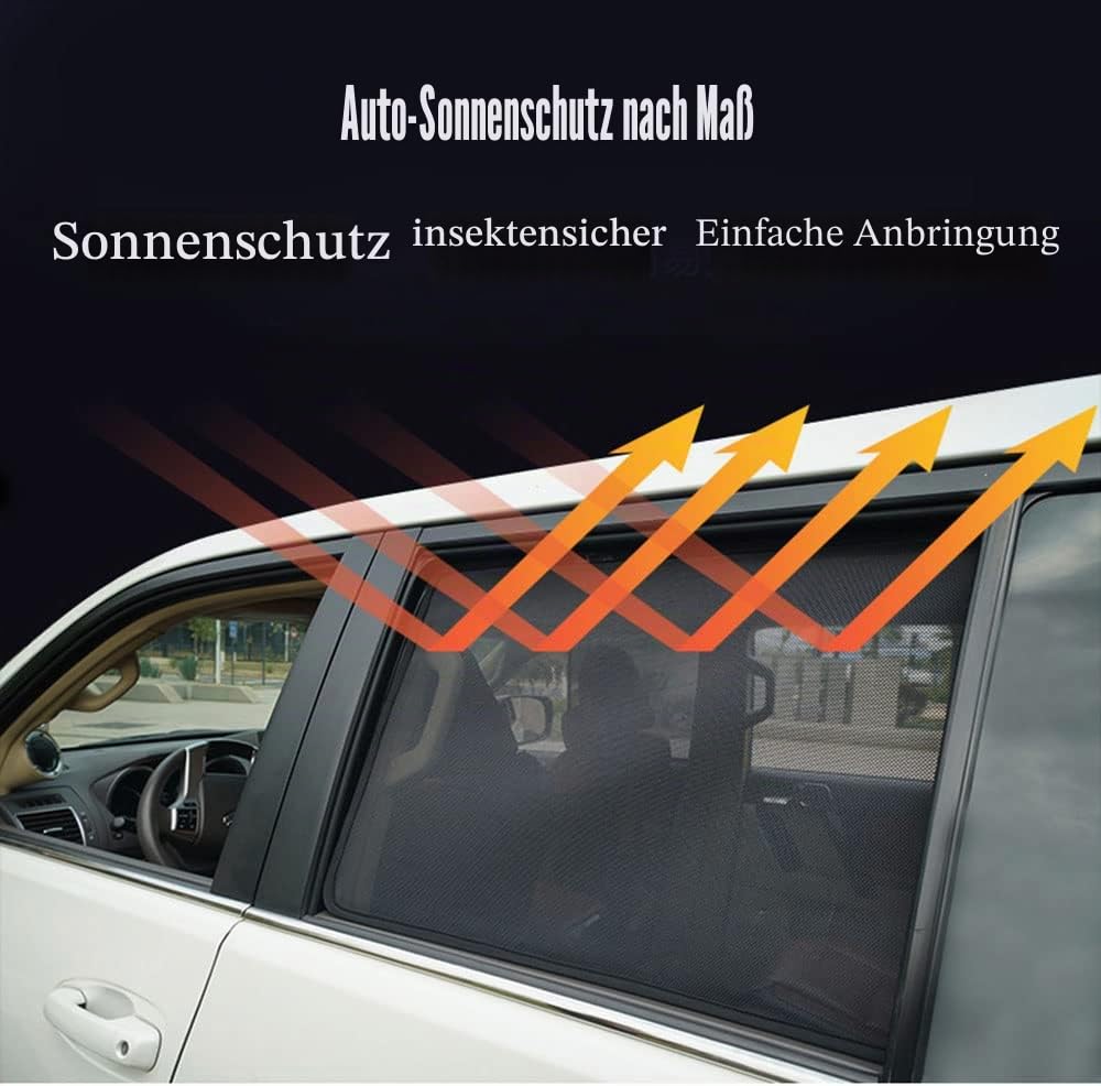Auto Sonnenschutz Uv-Schutz, für Skoda Kodiaq 2017-2023 Magnetisch Sonnenschutz Heckscheibe Seitenscheibe Privatsphäre Faltbar ZubehöR,7pcs Full Set