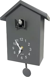 WALPLUS Modern Cuckoo Clock Bird Clock That Sings on Hour Coo Coo Clocks for Wall with Bird Cuckoo Clock Pendulum