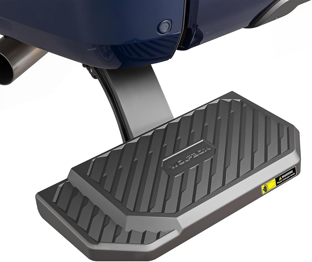 WOLFBOX Truck Bed Step for 2015-2020 Ford F150 | Two-tier Tailgate Step, 330lb Capacity, Anti-Slip Aluminum, No-Drill Install, Not for Raptor & Dual Exhaust Models