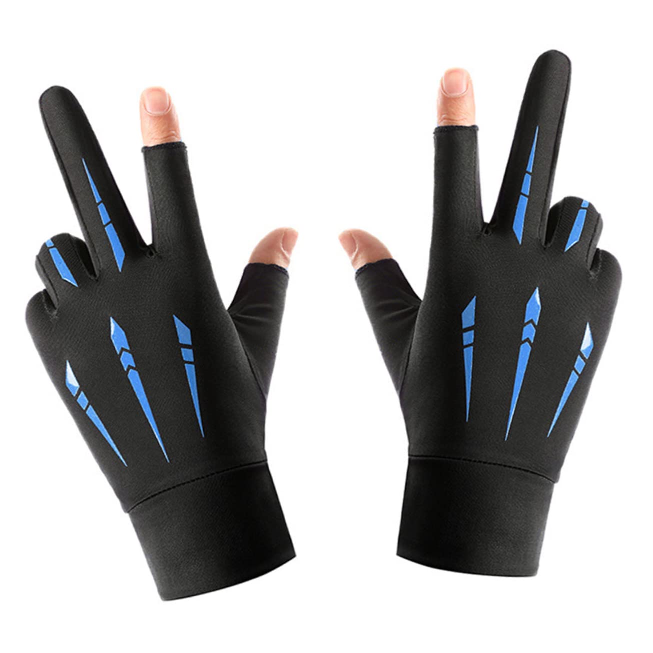 Sosoport Outdoor Sports Gloves Comfortable Fitness Gloves for Cycling Running Fishing Uv Protection