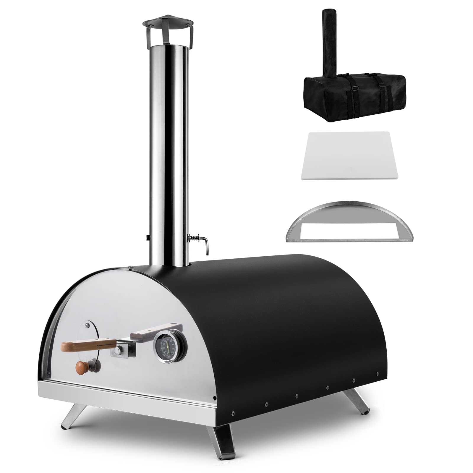 CHANGE MOORE Outdoor Pizza Oven, Portable Wood Pellet Burning Pizza Maker  Ovens for Outside, Thermal Insulated Shell, One Free Carry Cover and Pizza  Stone : Amazon.com.au: Garden