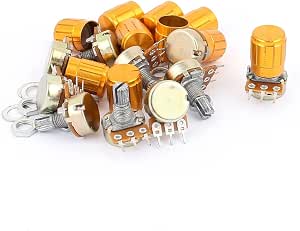 10Pcs WH148 Variable Resistors 10K Ohm Rotating Shaft Linear Taper ...