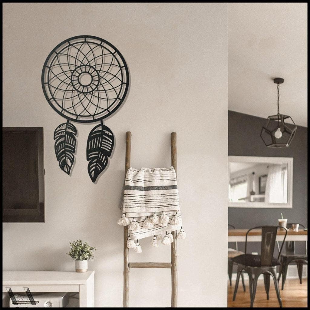 LaModaHome Dreamcatcher v.1 41x69 cm[16.1"x27.2" in] Metal Wall Art,Wall Decor, Living Room, Bedroom, Kitchen, Bathroom Interior Outdoor Decoration, Wall Hanging
