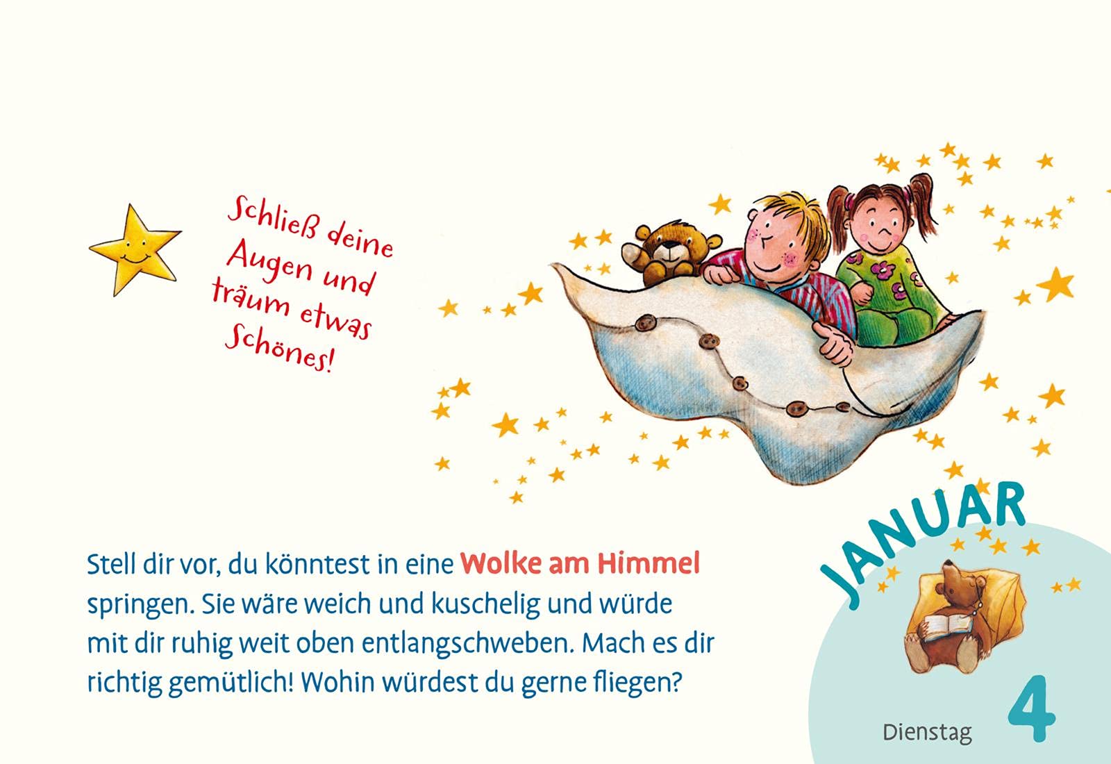 Gute-Nacht-Kalender mit dem kleinen Stern 2022: Abendabreißkalender mit Geschichten und Einschlafritualen: Einschlafen mit deinem kleinen Stern - Kalender für jeden Tag