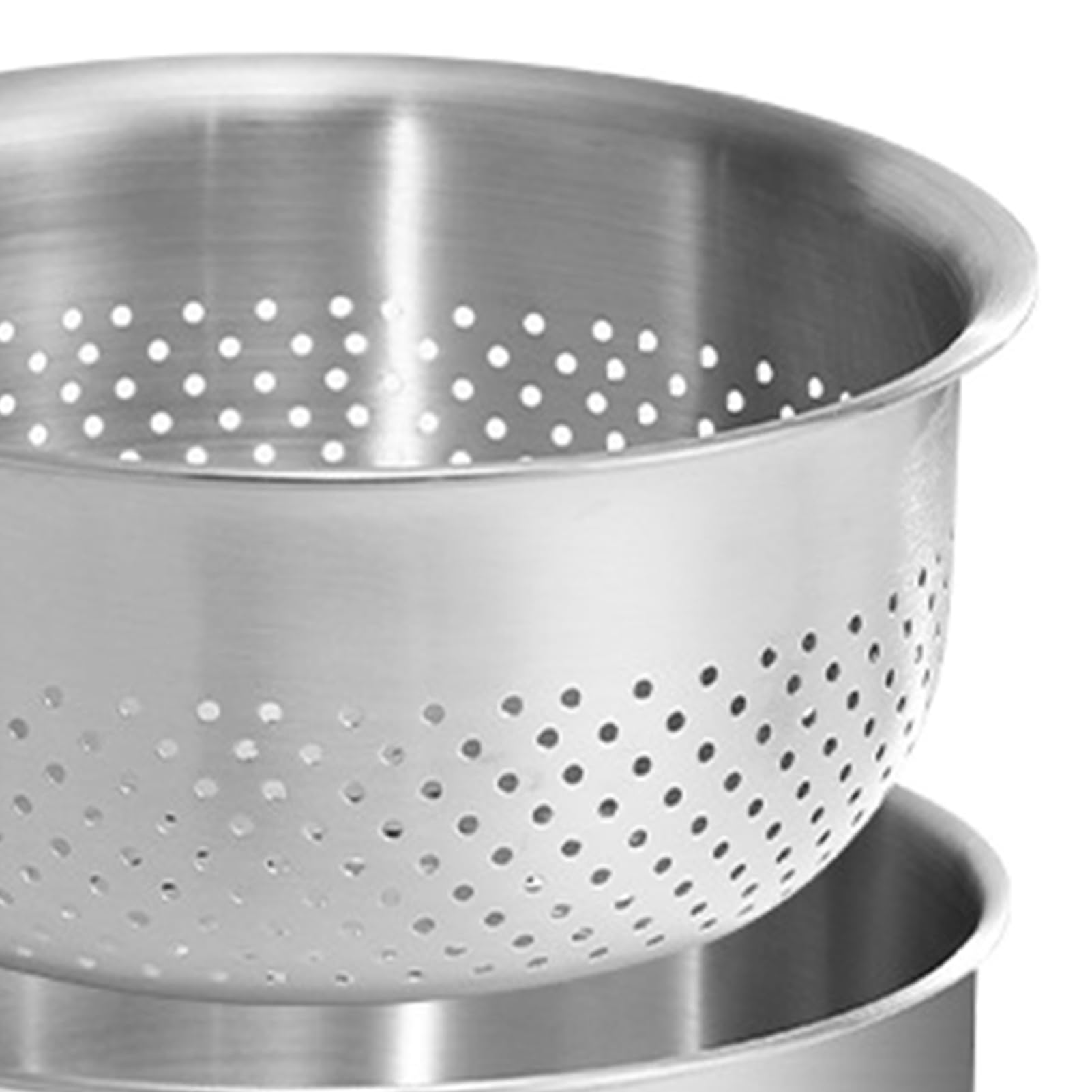 Colador microporoso de acero inoxidable, apto para lavavajillas, cuenco para mezclar ensaladas, lavadora de arroz, verduras, frutas, arroz, lavado de alimentos