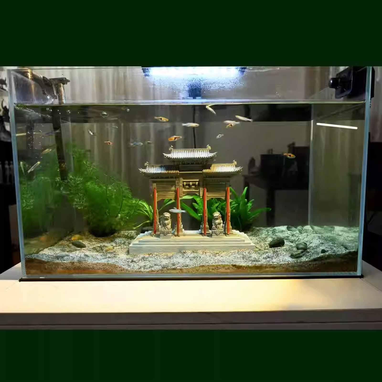 Decorazione per acquario in resina, robusta decorazione cinese, ornamento decorativo per acquario, regalo realistico