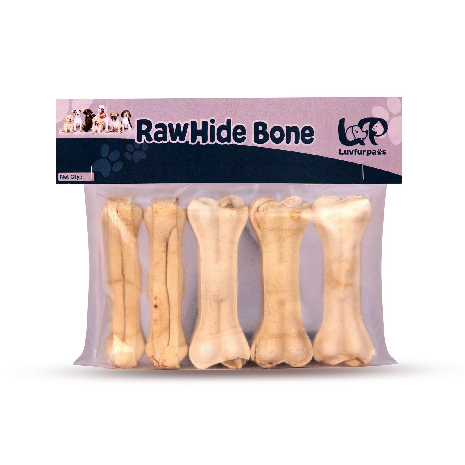 Luvfurpaws Rawhide Dog Chew Bones for Adult Dogs (4 Inches, 500g) - Enriched with Calcium, Healthy Bone Treats, Chicken Flavour (B0D4M3XP46) Amazon Price History, Amazon Price Tracker