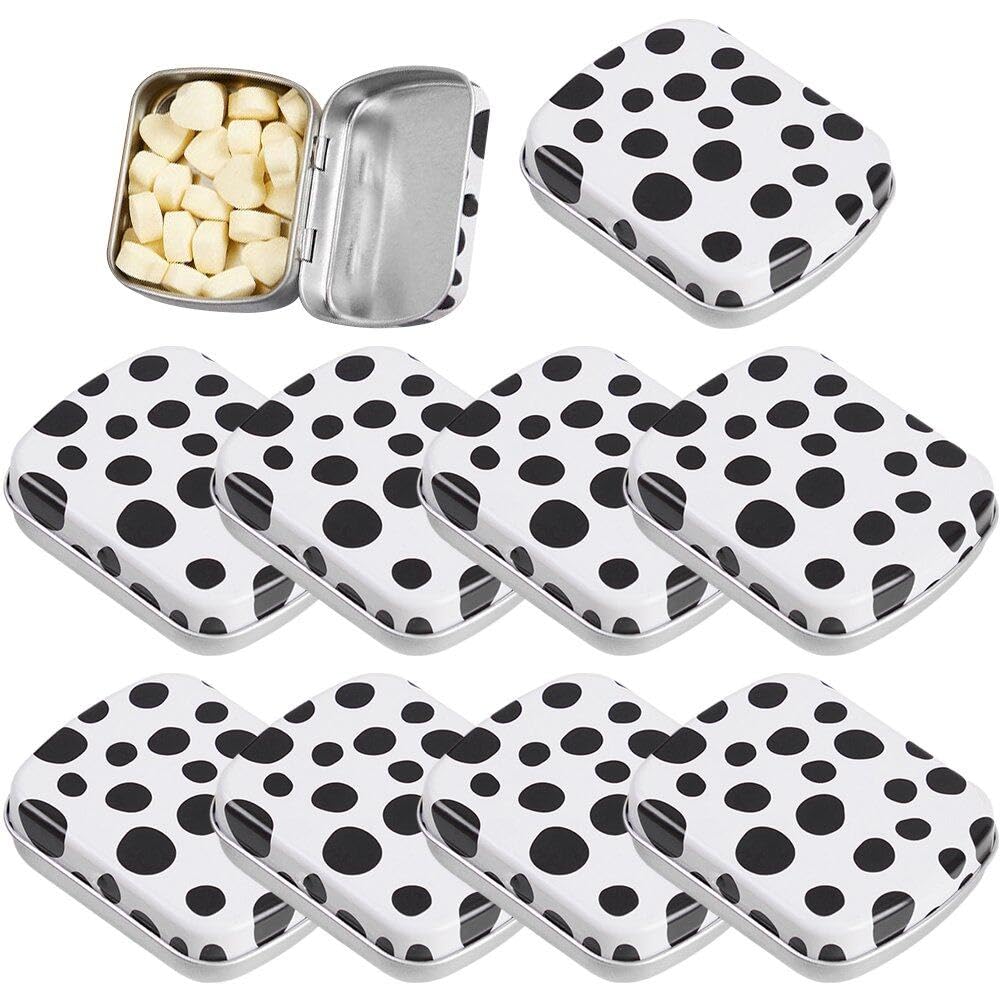 Petites boîtes de rangement rectangulaires en métal avec couvercle à charnière x10