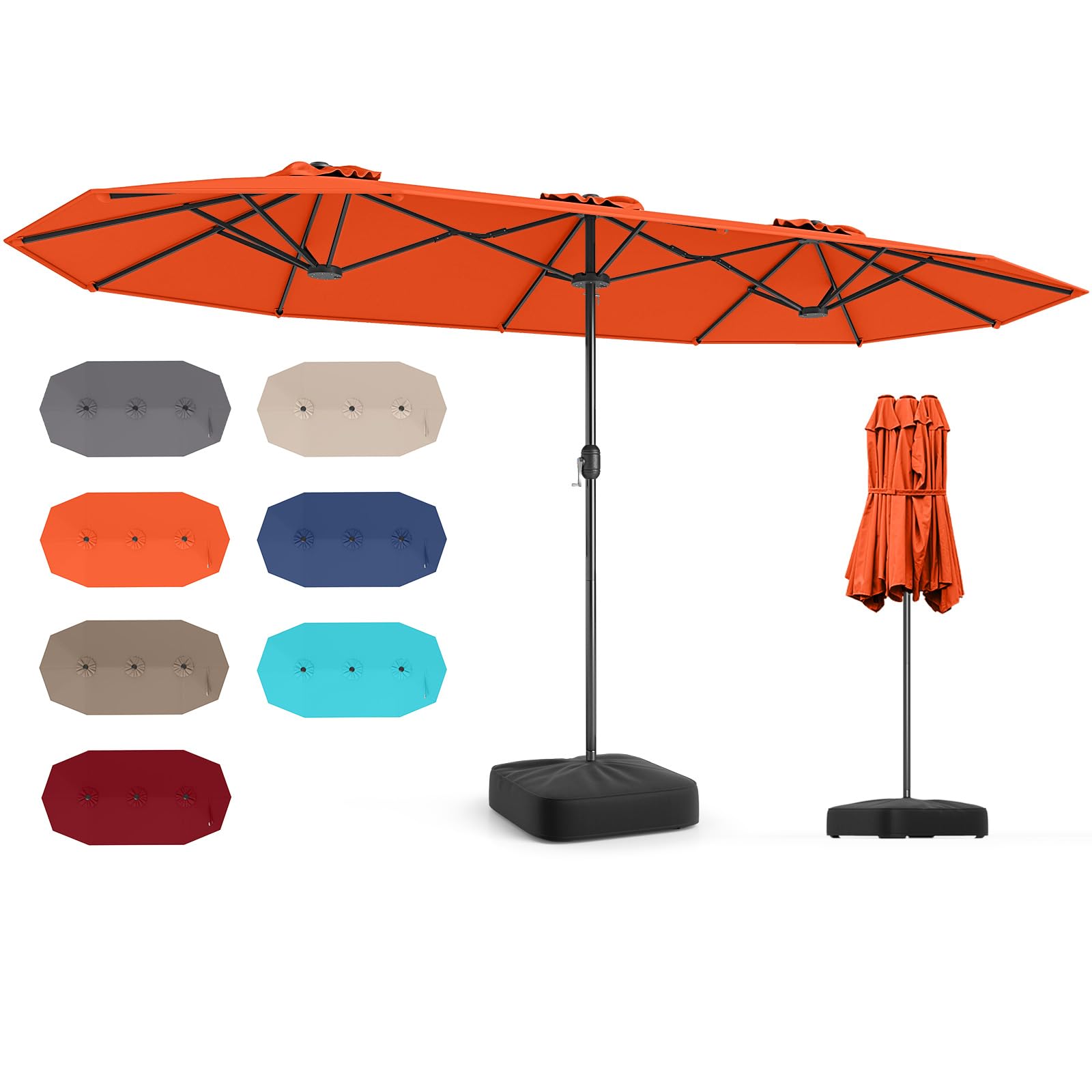 Tangkula 13FT Double-sided Patio Umbrella