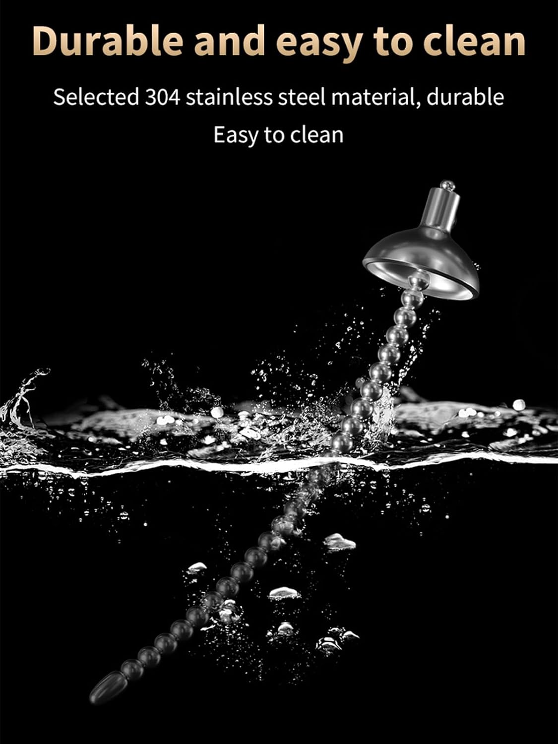 Heuceo 5.3" Male BDSM Electric Shock Urethral Dilator Plugs Set, Stainless Steel Flexible Beads e-stim Urethral Sound Dilator Metal Urethral Penis Plug Urethral Sounds Masturbation Rod Sex Toys (6mm)