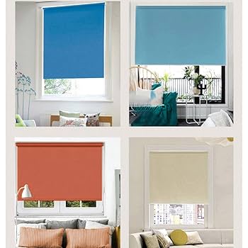 オーダーメイド　オレンジ　手動ロールスクリーン 壁面取り付け ロールスクリーン｜1cm単位 オーダーメイド｜厚手 無地｜Macon