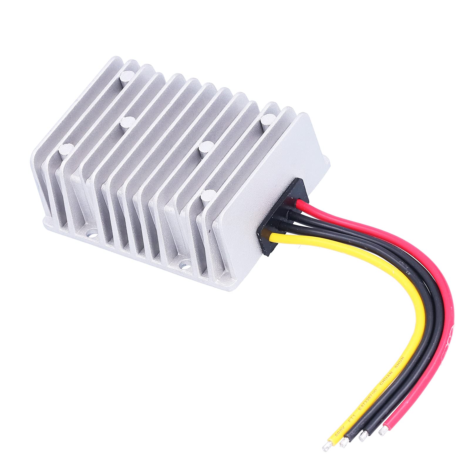 Alomejor Convertidor de 24 V A 12 V, Aluminio Fundido A Presión, Salida