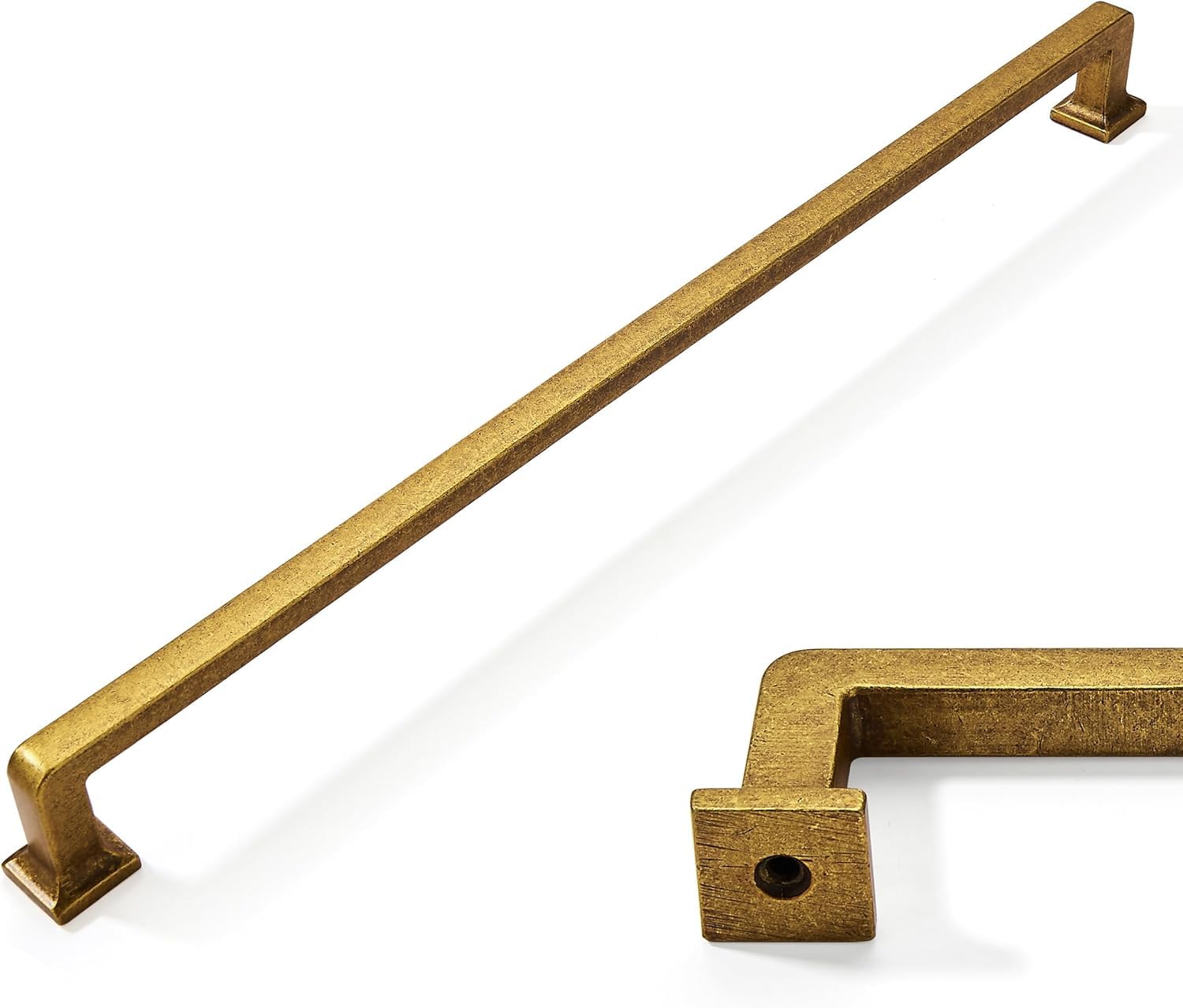 antique brass 18 in (457 mm) CTC appliance pulls product photo