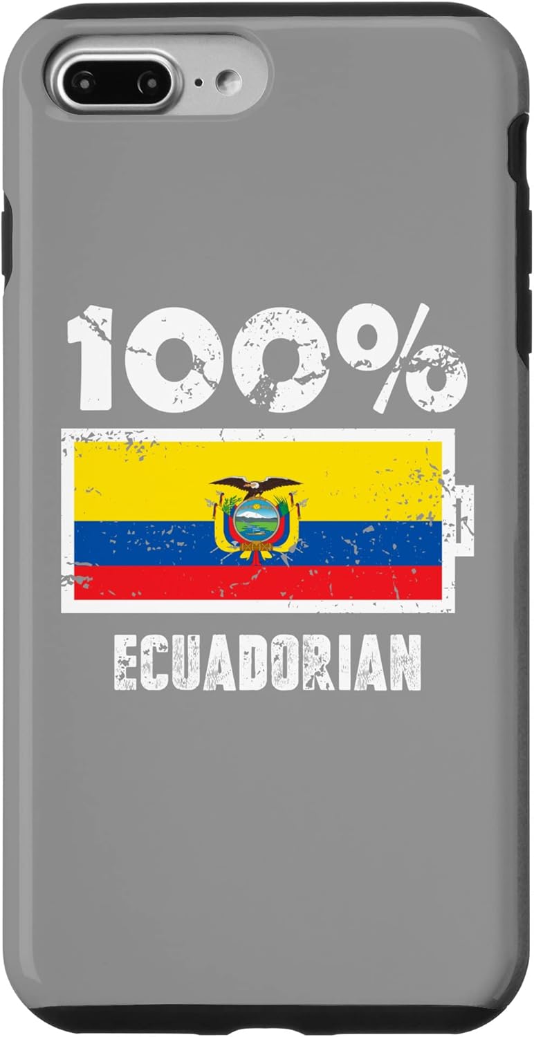 iPhone 7 Plus/8 Plus Ecuador Flag Support 100 Ecuadorian