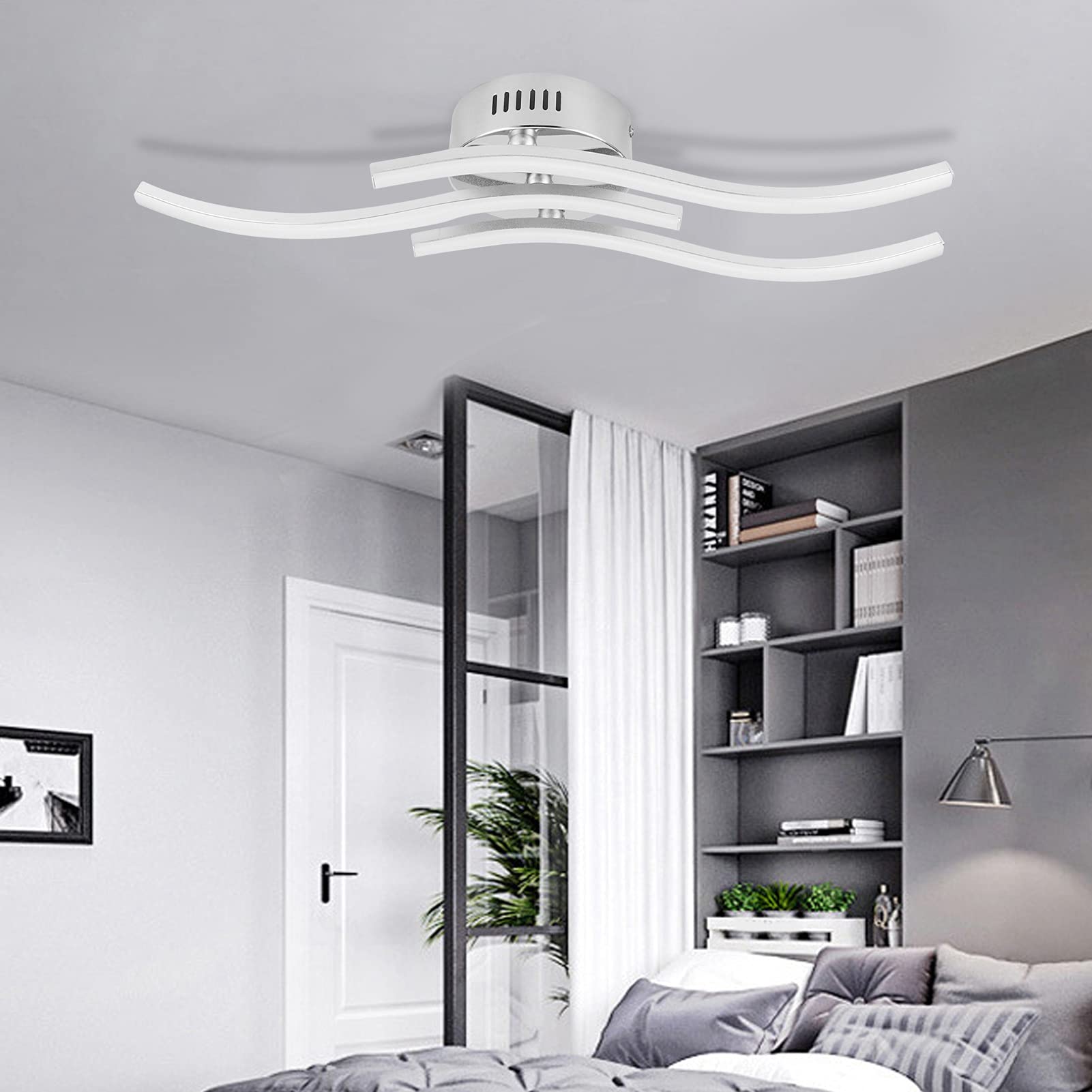 Bande lumineuse incurvée moderne LED blanche à éclairage parallèle