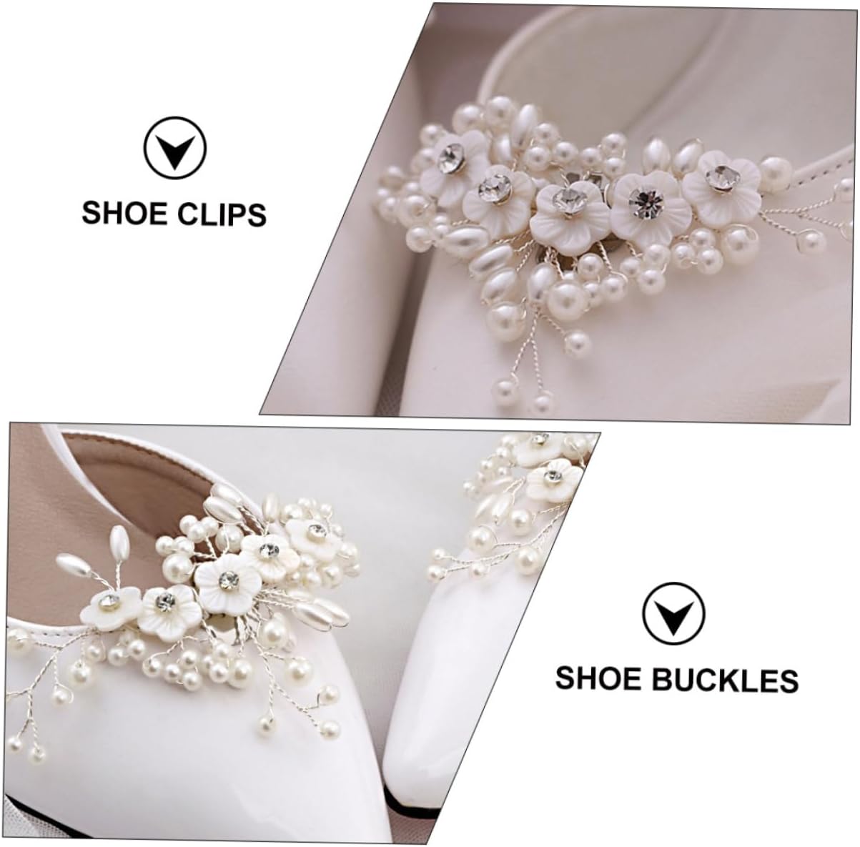 LIFKOME Buckle Clip Shell Pearl Fashionable Shoe Decoration Shoe Clip for Wedding and Daily Use