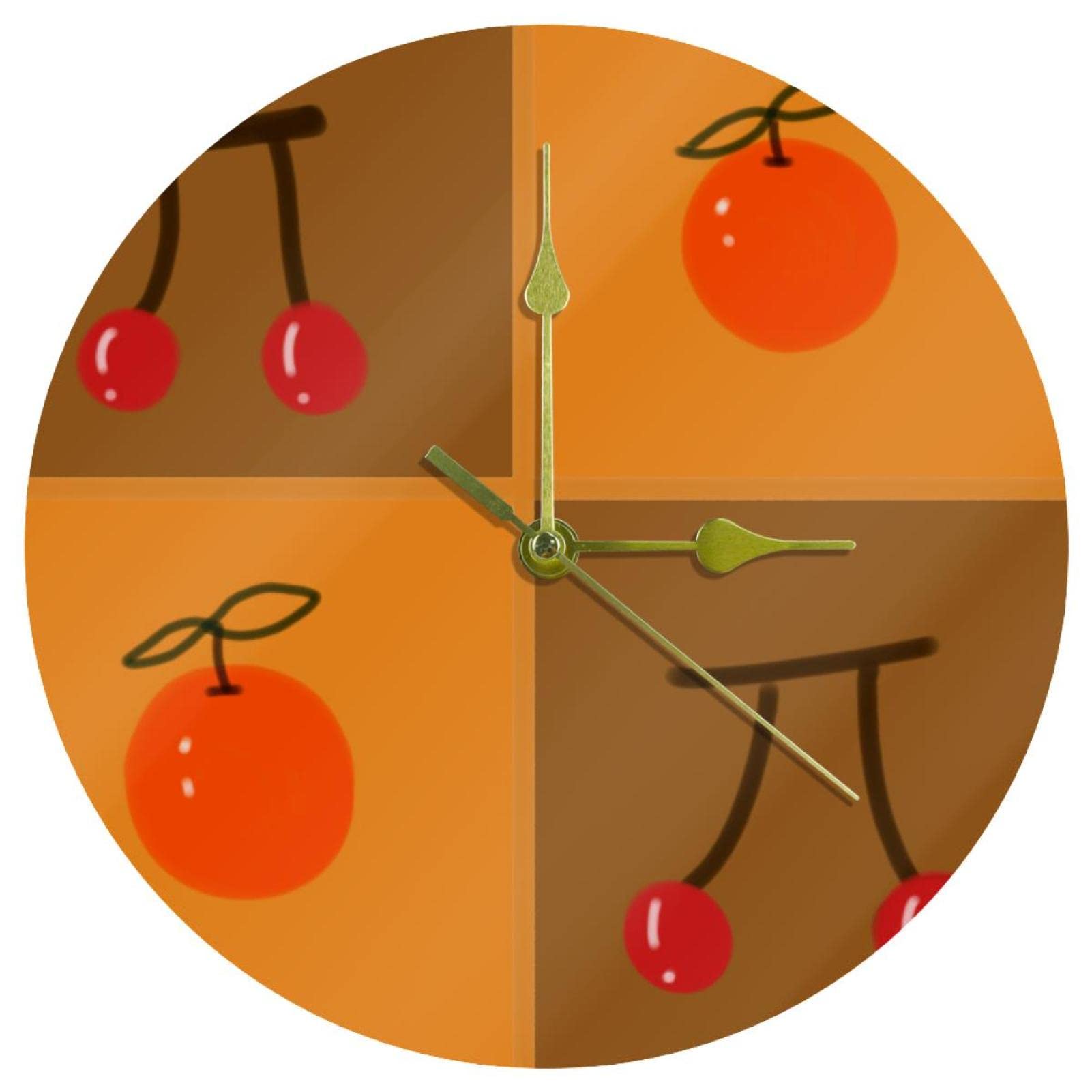 Horloge murale silencieuse en acrylique 24 cm à mouvement quartz continu