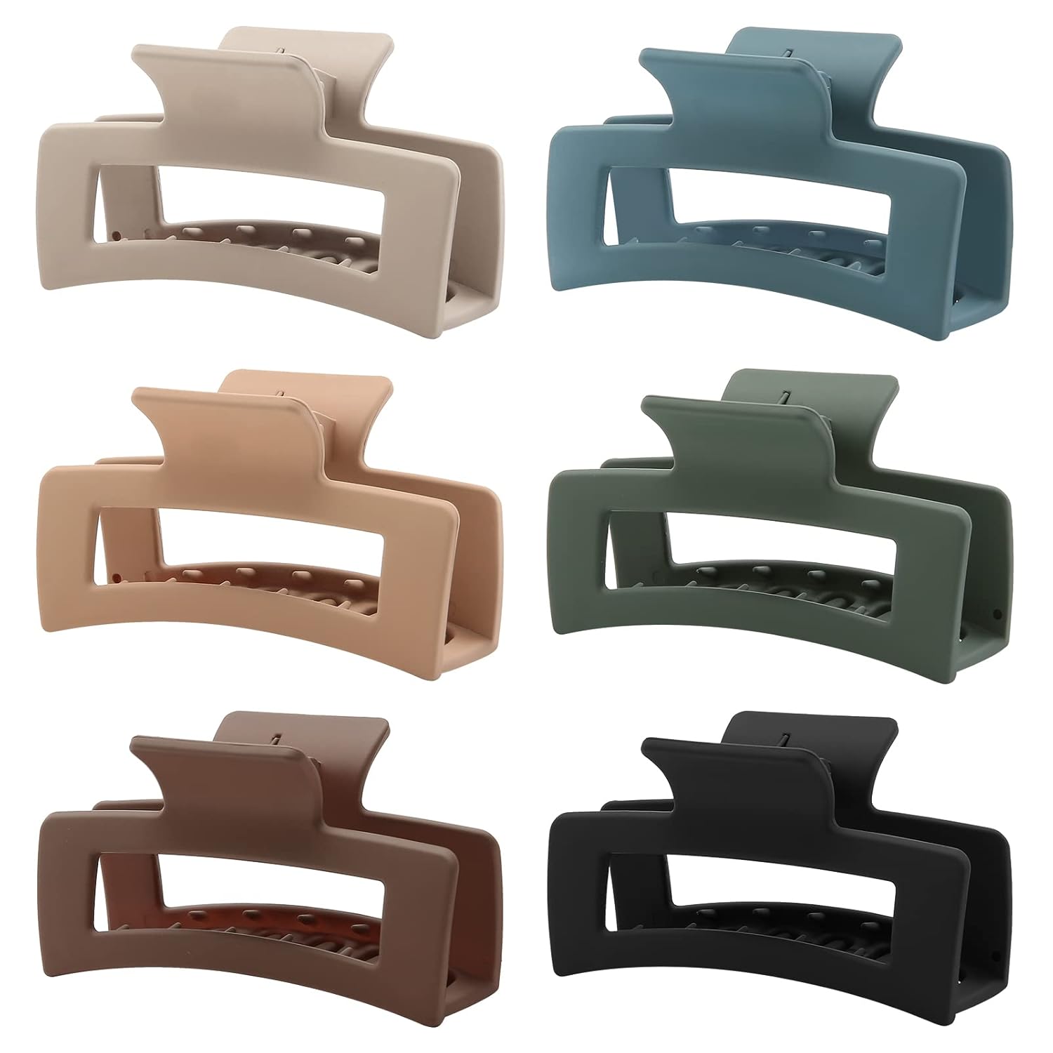 Amazon.com : 6 Pack Square Claw Clips, Hair Claw Clips for Women Girls ...