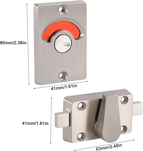 Miniatura 4 de ViaGasaFamido Indicador de bloqueo, indicador verde y rojo muestra si la habitación está ocupada de acero inoxidable baño público baño baño baño