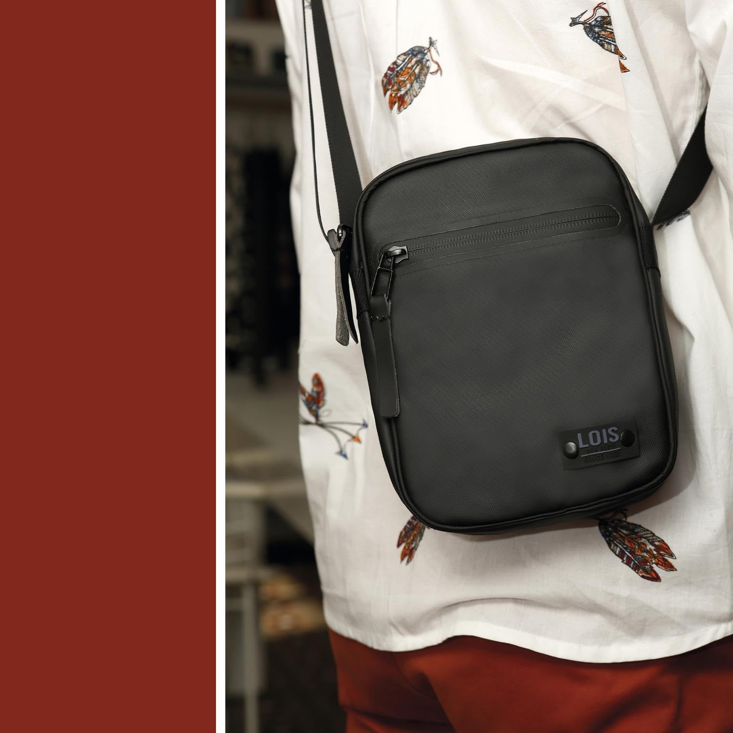 Lois - Bolso Hombre elegante y funcional Bolsitos Para Hombre resistentes y modernos Bolsos Para Hombre estilo casual, ideales para el día a día