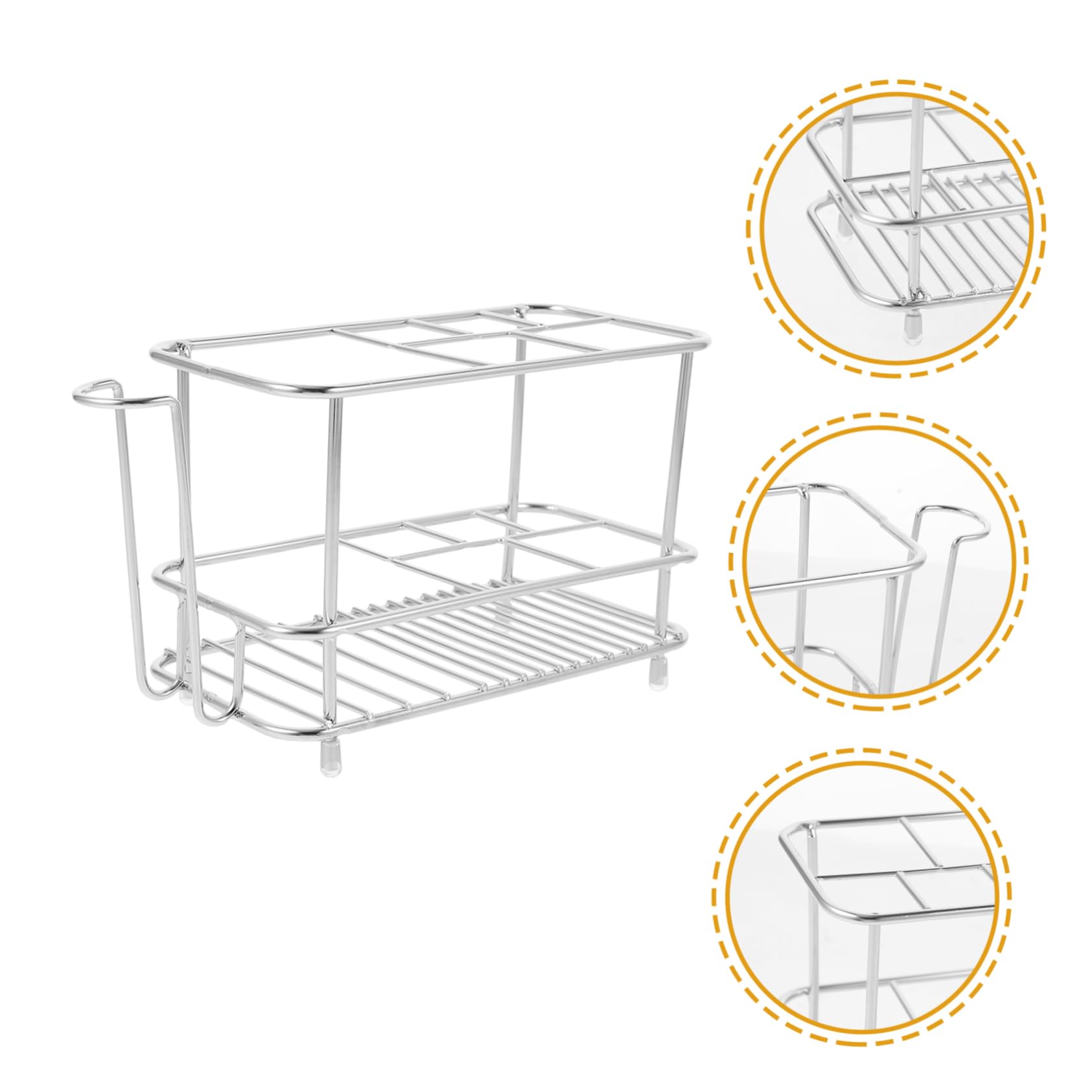 PRETYZOOM 5 Piezas De Soporte para Cepillo De De Acero Inoxidable Dispensador De Pasta De Organizador De Almacenamiento De Pasta De Cepillo De Magnético