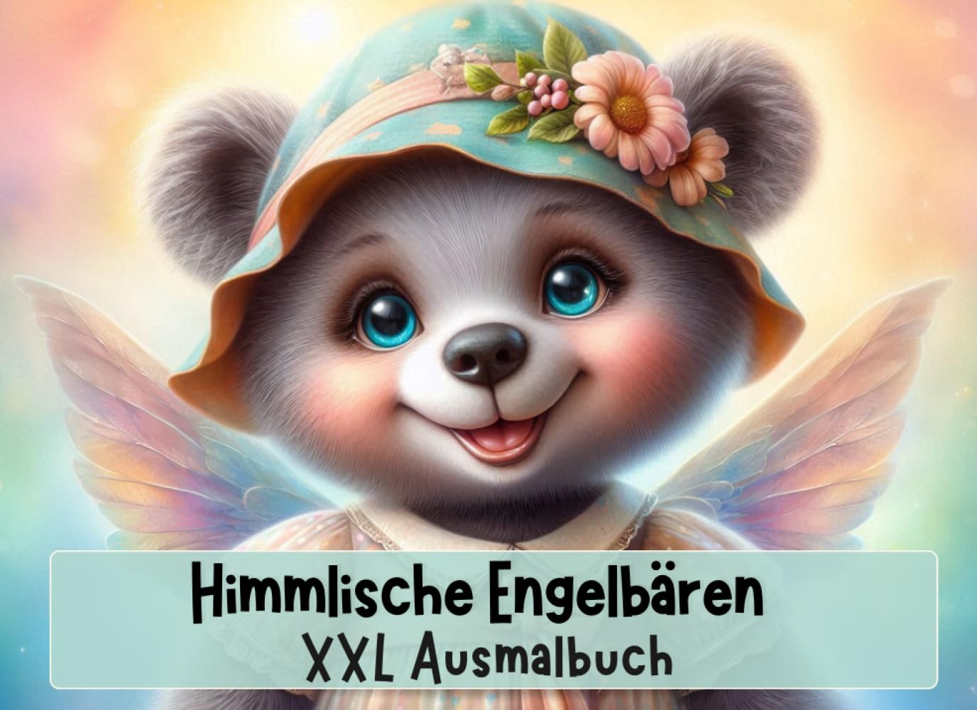 XXL Ausmalbuch Engelbären – Himmlische Ausmalmomente für junge Menschen ab 12 Jahren & Erwachsene.: 100 zauberhafte Bären‑Engel mit Flügeln in ... Szenen zum Entspannen und Abschalten.