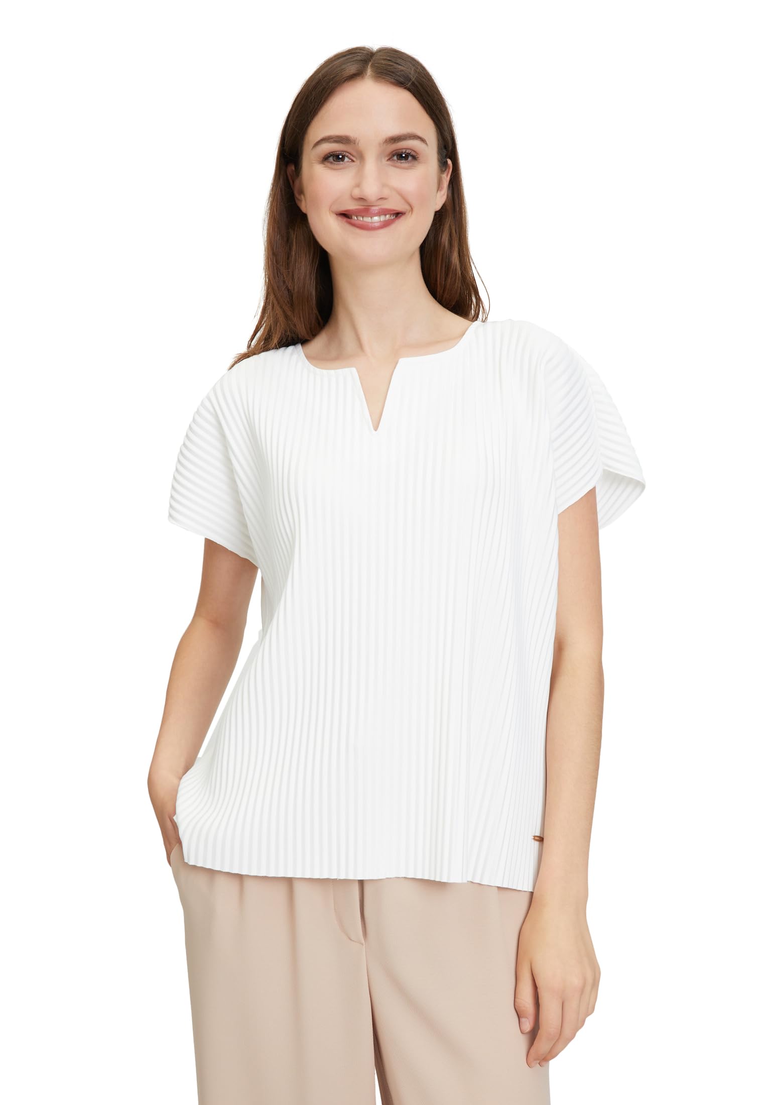 Betty & Co Damen Kurzarm-Shirt mit Plissee