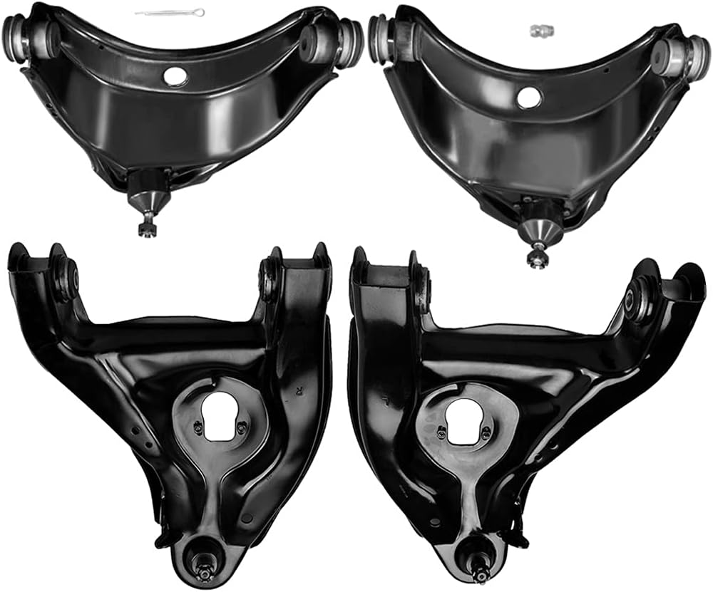 LSAILON 4pcs Front End Kit Lower and Upper Control Arms Fit For Chevrolet C1500 C2500 Express 1500 2500 Tahoe For GMC C1500 C2500 Savana 1500 Savana 2500 Yukon