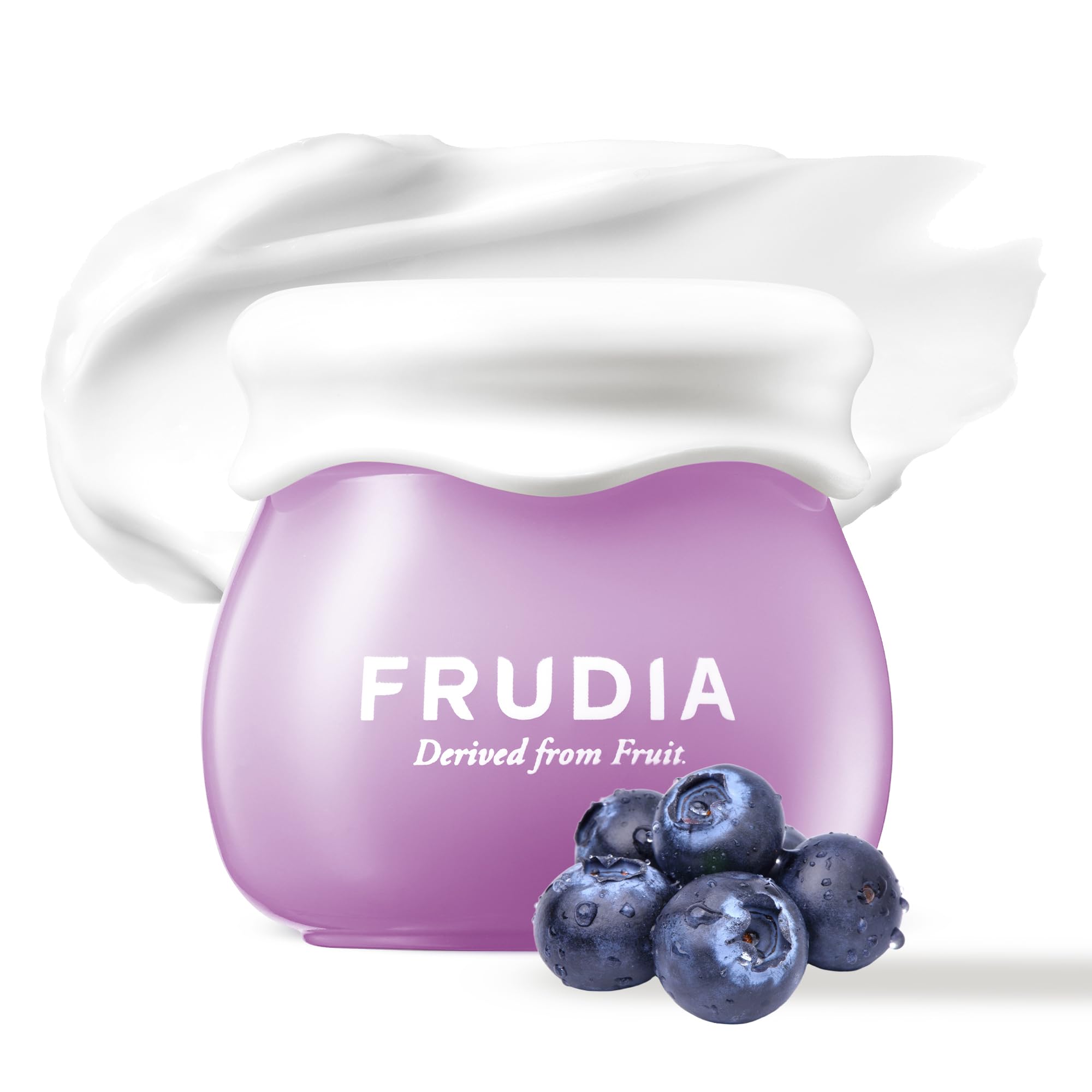 FRUDIABlueberry Moisturizing Hydrating Cream Mini. Blueberry Extracts with Anthocyanin. Gel Effect. Intense Hydration for 48 Hours. Provides Vitality and Softness. 10 ml.