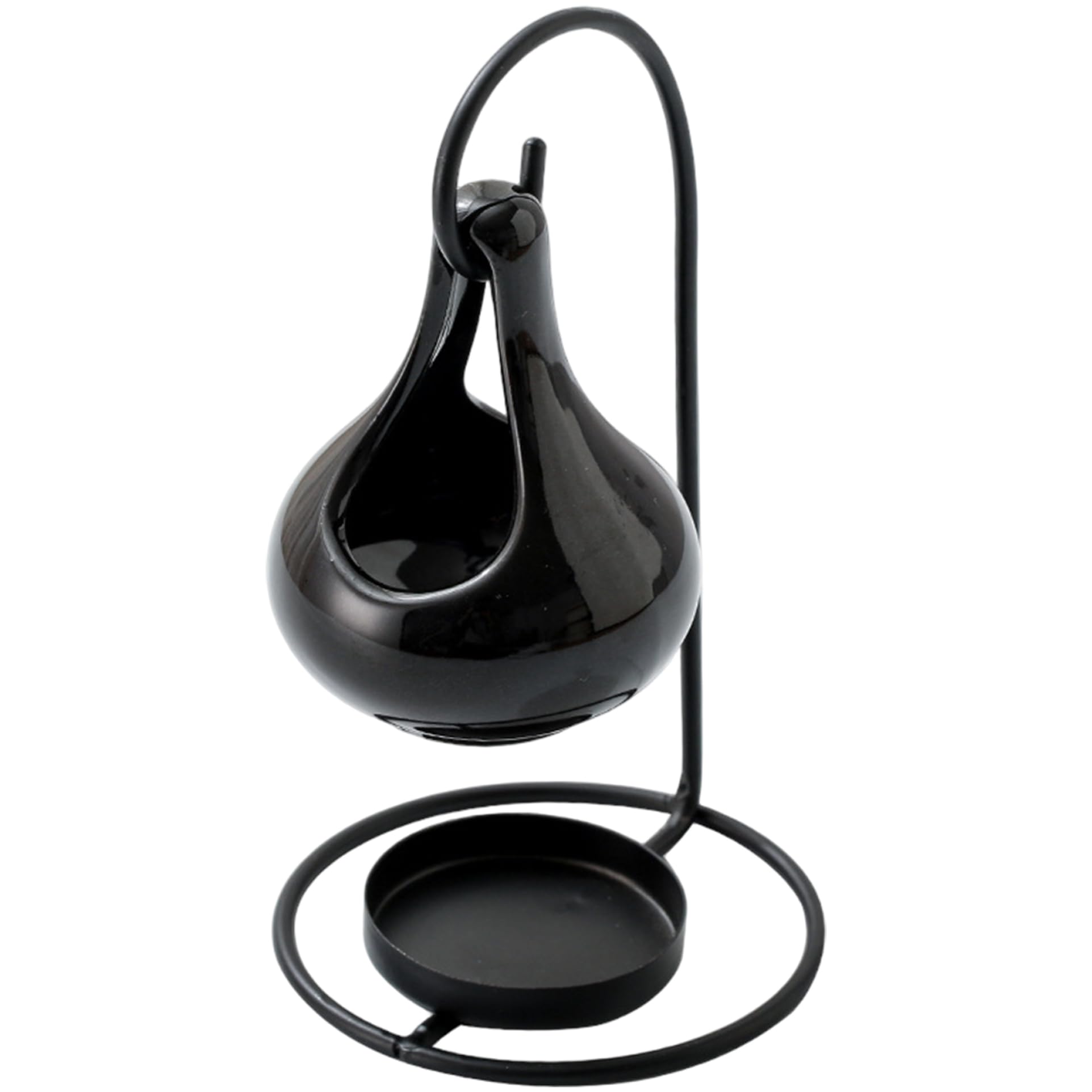 Bemonew Tea Light Candle Holder Tealight Candle Holder Ceramic Essential Oil Burner Hanging Candleholder for Farmhouse Meditation Valentines Black