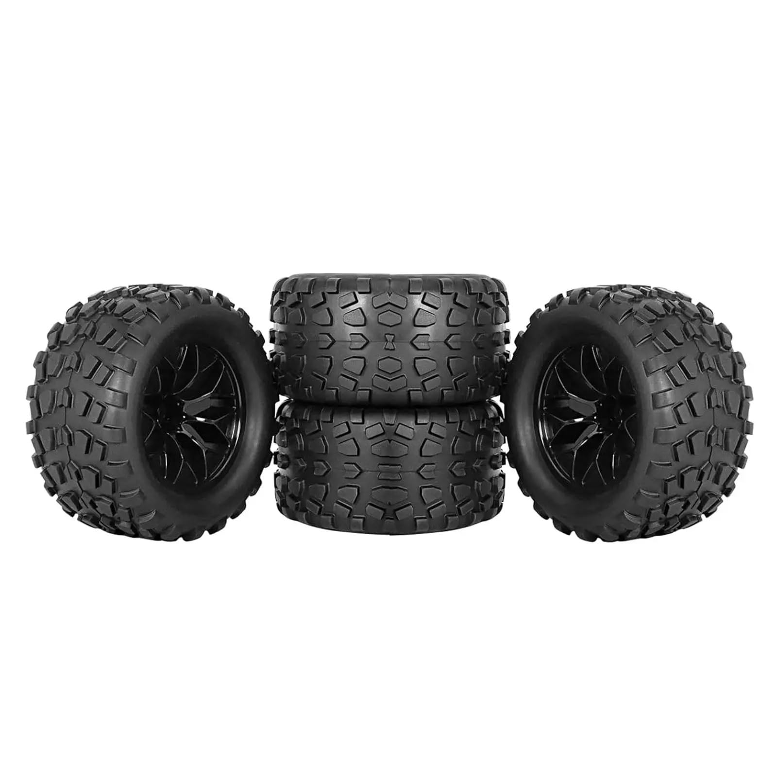Per Hobby 4 Pezzi Ruote Cerchioni Pneumatici Diametro Interno Nero 7 Cm Modello Aggiornamento RC Accessorio Modificato Sostituzione Sostituisci Cingolati RC Ruote Gomma